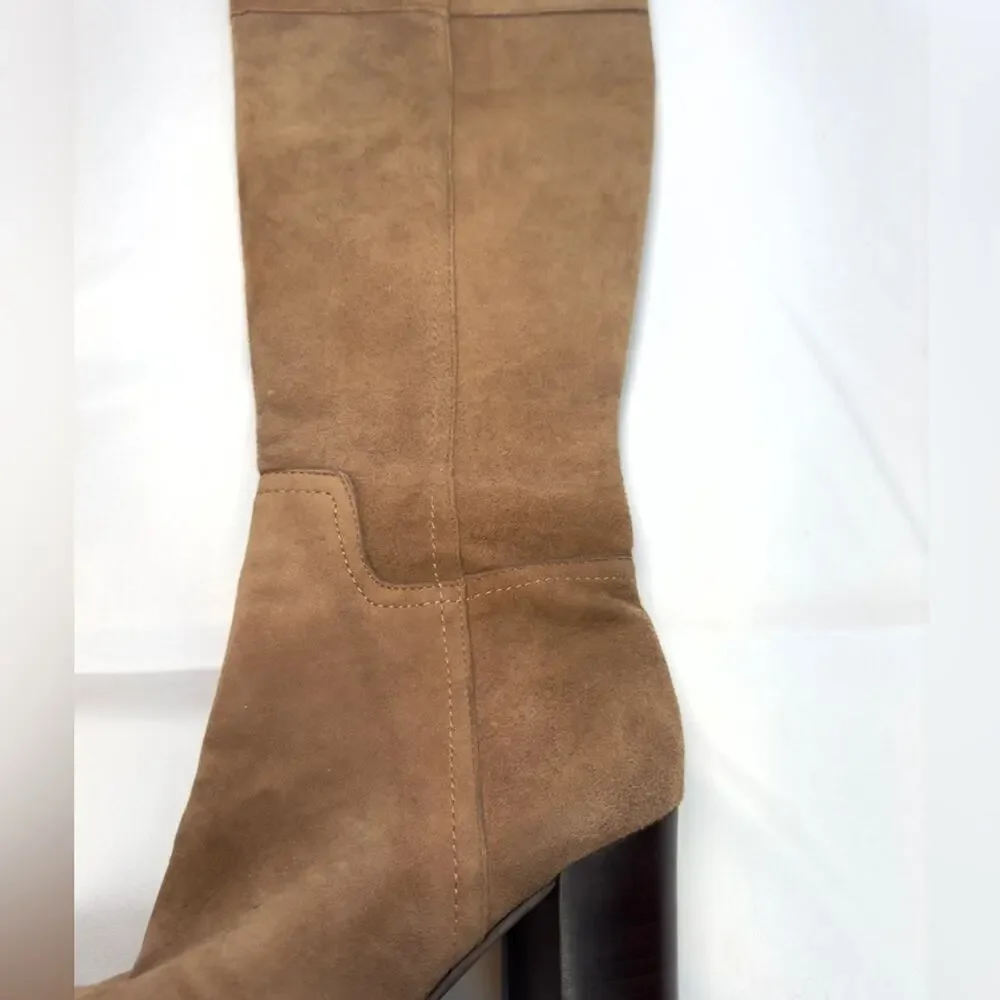 Pour La Victoire OTK Suede Boots Talia Block Heel Knee High Size 8.5